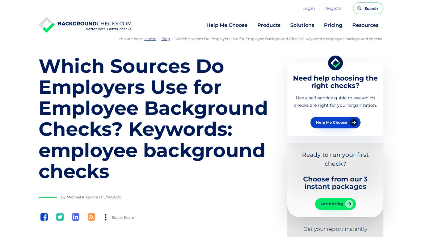 Which Sources Do Employers Use for Employee Background Checks? Keywords ...